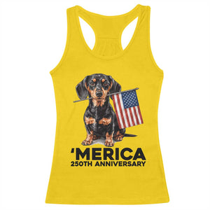 Merica Dachshund Lover Racerback Tank Top 250th Anniversary Gift TS12 Daisy Print Your Wear