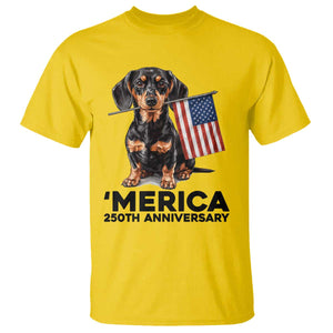 Merica Dachshund Lover T Shirt 250th Anniversary Gift TS12 Daisy Print Your Wear