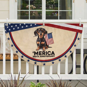 Merica Dachshund Lover Patriotic Fan Flag 250th Anniversary Gift TS12 2pcs pack Classic Tan Print Your Wear