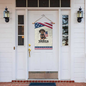 Merica Dachshund Lover Patriotic Garden Flag 250th Anniversary Gift TS12 Print Your Wear