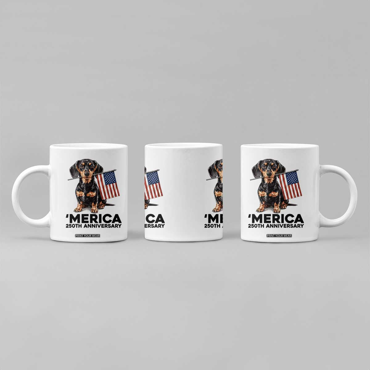 Merica Dachshund Lover Coffee Mug 250th Anniversary Gift TS12 Print Your Wear