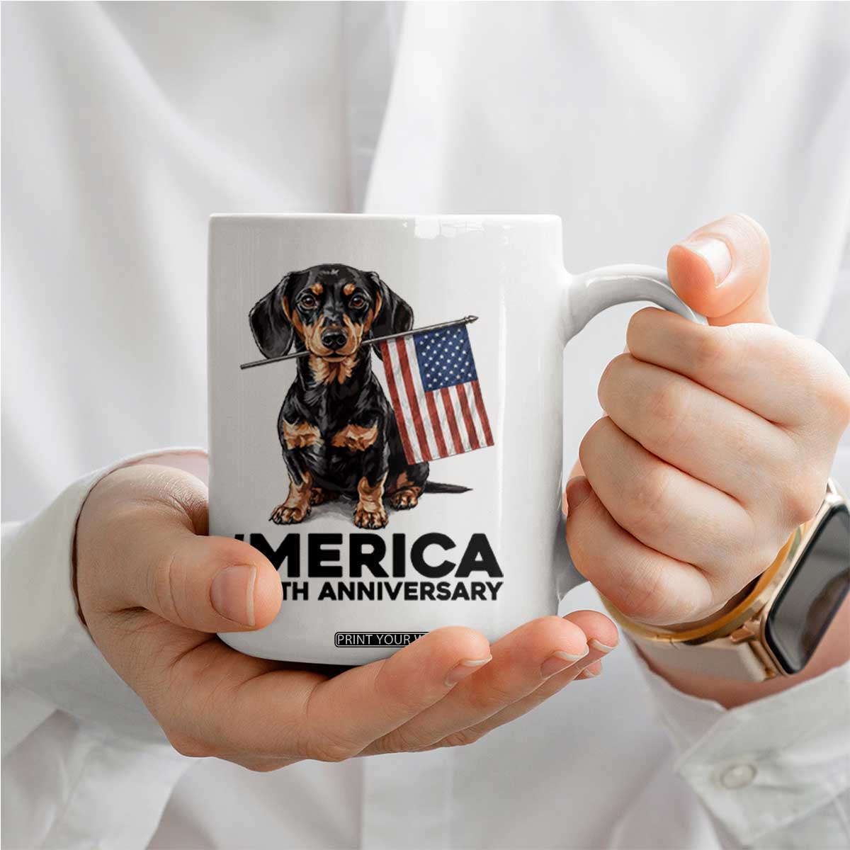 Merica Dachshund Lover Coffee Mug 250th Anniversary Gift TS12 Print Your Wear