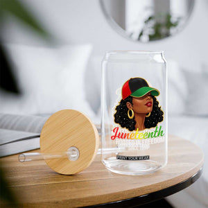 Black Woman Juneteenth Graphic Glass Can Rooted In Freedom Since 1865 TS12 Print Your Wear
