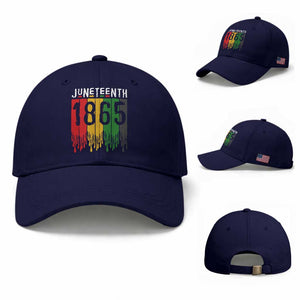 Juneteenth Freedom Pride Baseball Cap African American Heritage Graphic TS12 Baseball Cap Universal Fit Dark Blue Print Your Wear