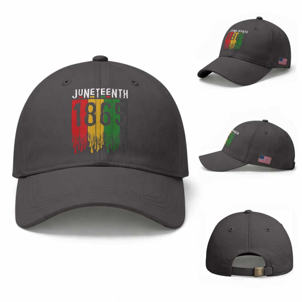 Juneteenth Freedom Pride Baseball Cap African American Heritage Graphic TS12 Baseball Cap Universal Fit Dark Gray Print Your Wear