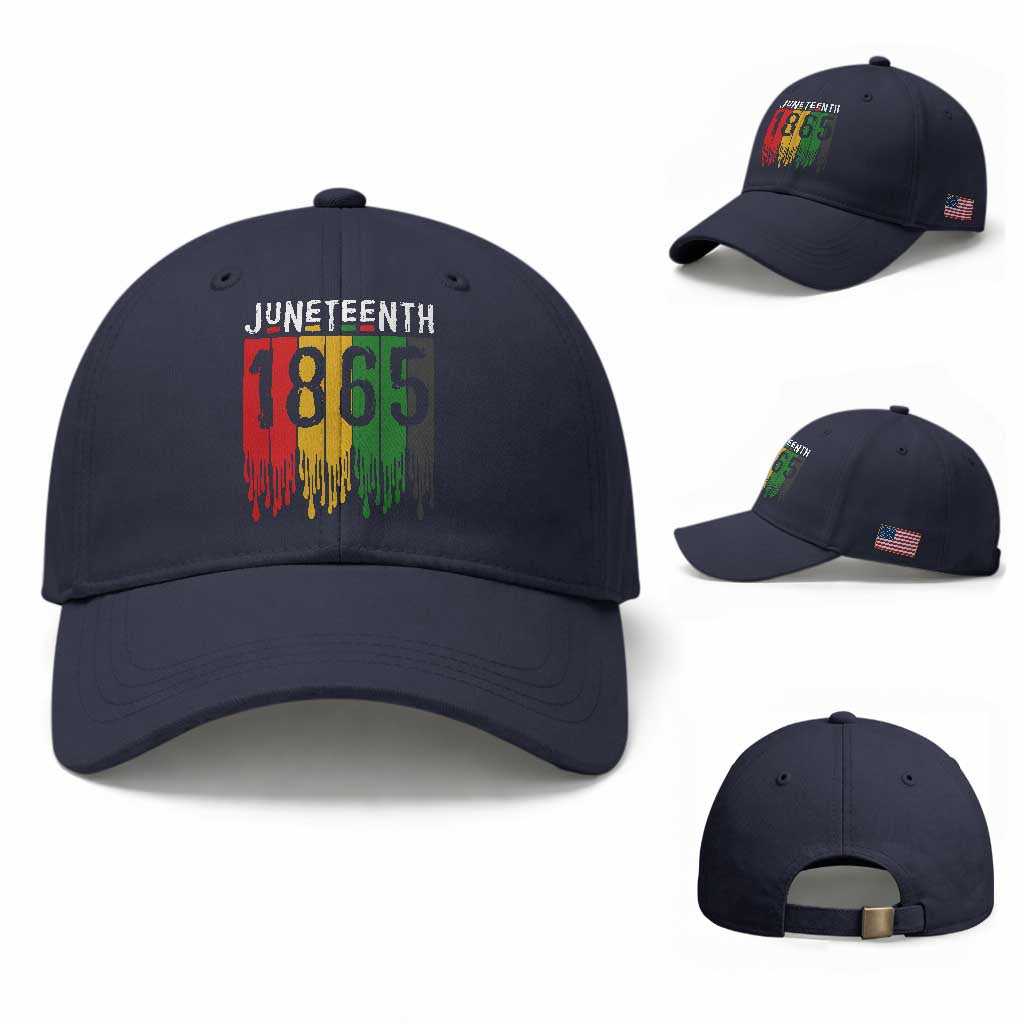 Juneteenth Freedom Pride Baseball Cap African American Heritage Graphic TS12 Baseball Cap Universal Fit Navy Print Your Wear