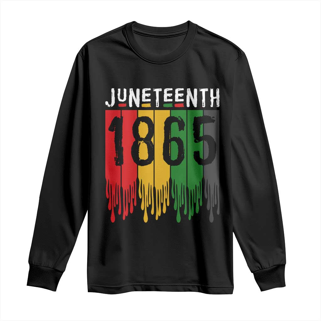 Juneteenth Freedom Pride Long Sleeve Shirt African American Heritage Graphic TS12 Black Print Your Wear