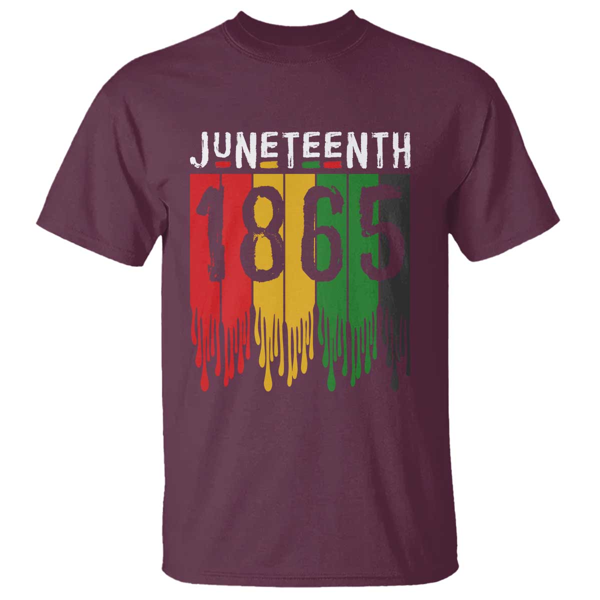 Juneteenth Freedom Pride T Shirt African American Heritage Graphic TS12 Maroon Print Your Wear