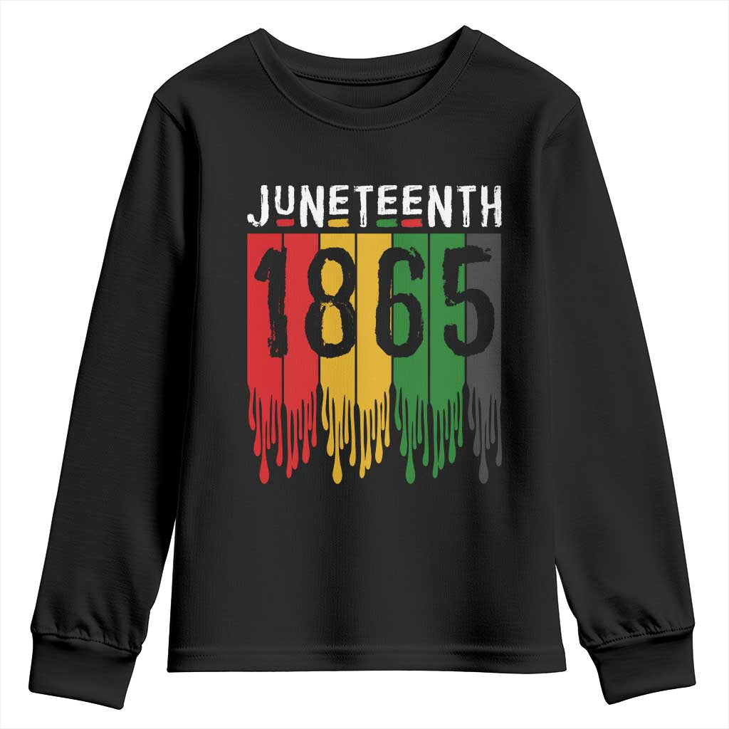 Juneteenth Freedom Pride Youth Sweatshirt African American Heritage Graphic TS12 Black Print Your Wear