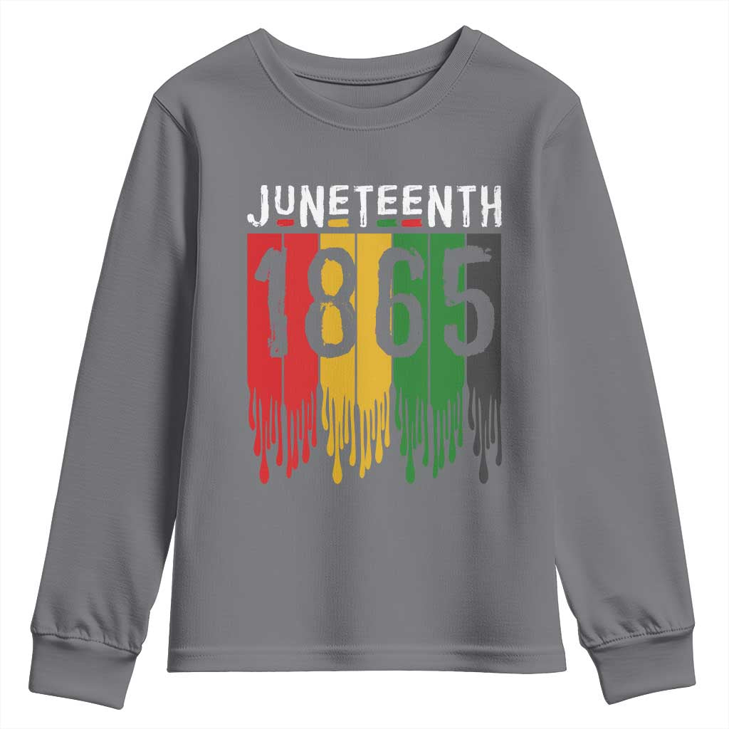 Juneteenth Freedom Pride Youth Sweatshirt African American Heritage Graphic TS12 Charcoal Print Your Wear