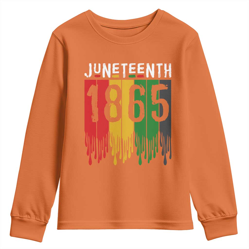 Juneteenth Freedom Pride Youth Sweatshirt African American Heritage Graphic TS12 Orange Print Your Wear