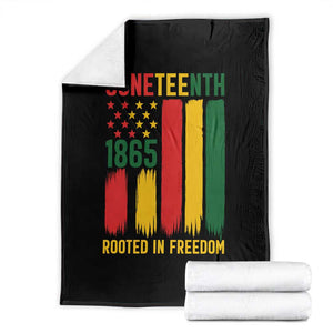Juneteenth Rooted In Freedom 1865 Throw Blanket African American Pride TS12 Black Print Your Wear