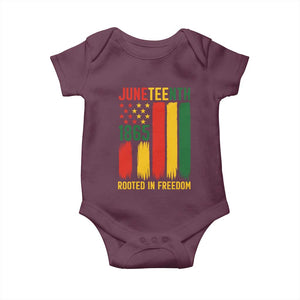 Juneteenth Rooted In Freedom 1865 Baby Onesie African American Pride TS12 Maroon Print Your Wear