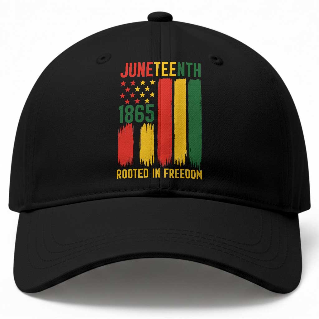 Juneteenth Rooted In Freedom 1865 Baseball Cap African American Pride TS12 Print Your Wear