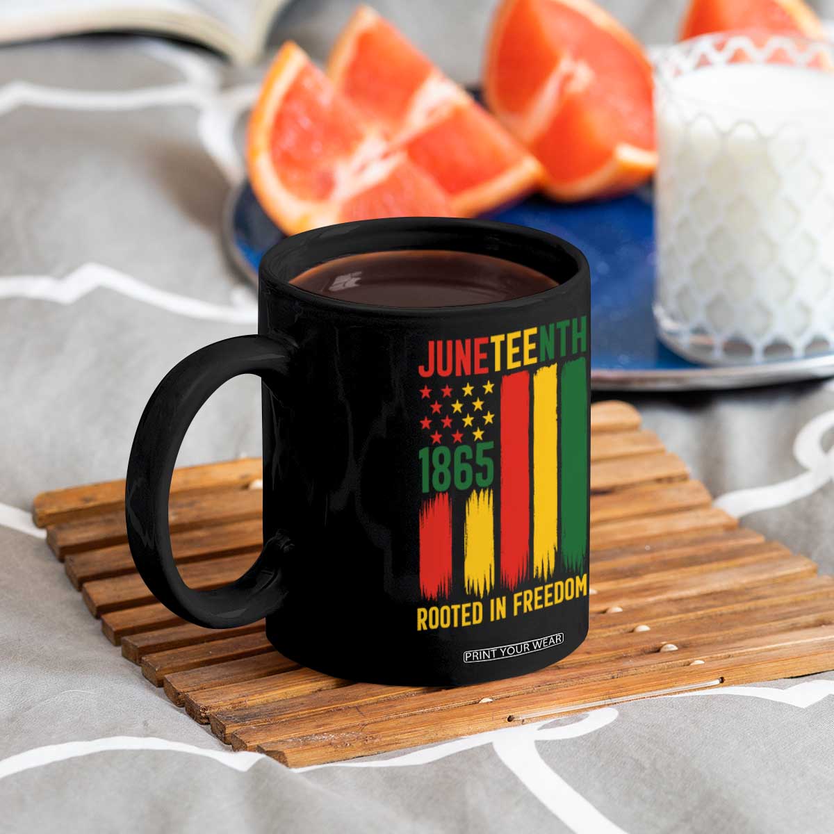 Juneteenth Rooted In Freedom 1865 Coffee Mug African American Pride TS12 Print Your Wear