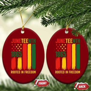 Juneteenth Rooted In Freedom 1865 Ceramic Ornament African American Pride TS12 Print Your Wear