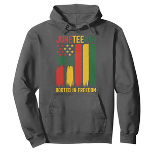 Juneteenth Rooted In Freedom 1865 Hoodie African American Pride TS12 Dark Heather Print Your Wear