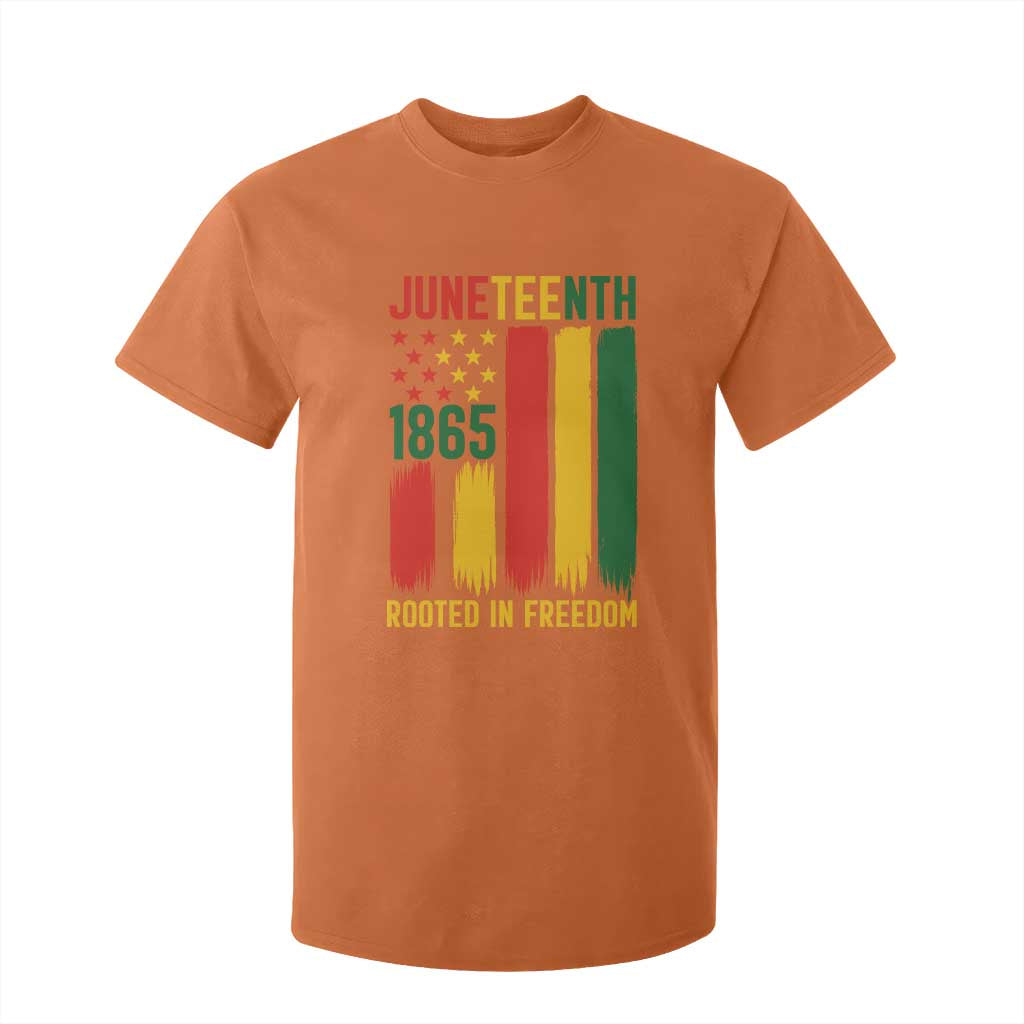 Juneteenth Rooted In Freedom 1865 T Shirt For Kid African American Pride TS12 Orange Print Your Wear