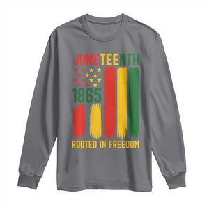 Juneteenth Rooted In Freedom 1865 Long Sleeve Shirt African American Pride TS12 Charcoal Print Your Wear