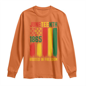 Juneteenth Rooted In Freedom 1865 Long Sleeve Shirt African American Pride TS12 Orange Print Your Wear