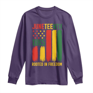 Juneteenth Rooted In Freedom 1865 Long Sleeve Shirt African American Pride TS12 Purple Print Your Wear