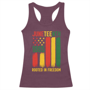 Juneteenth Rooted In Freedom 1865 Racerback Tank Top African American Pride TS12 Maroon Print Your Wear