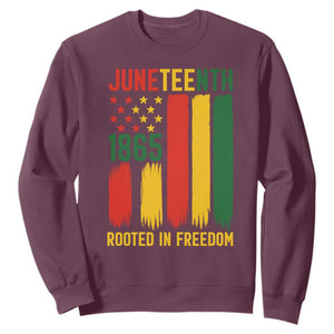 Juneteenth Rooted In Freedom 1865 Sweatshirt African American Pride TS12 Maroon Print Your Wear