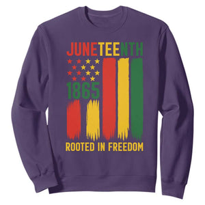 Juneteenth Rooted In Freedom 1865 Sweatshirt African American Pride TS12 Purple Print Your Wear