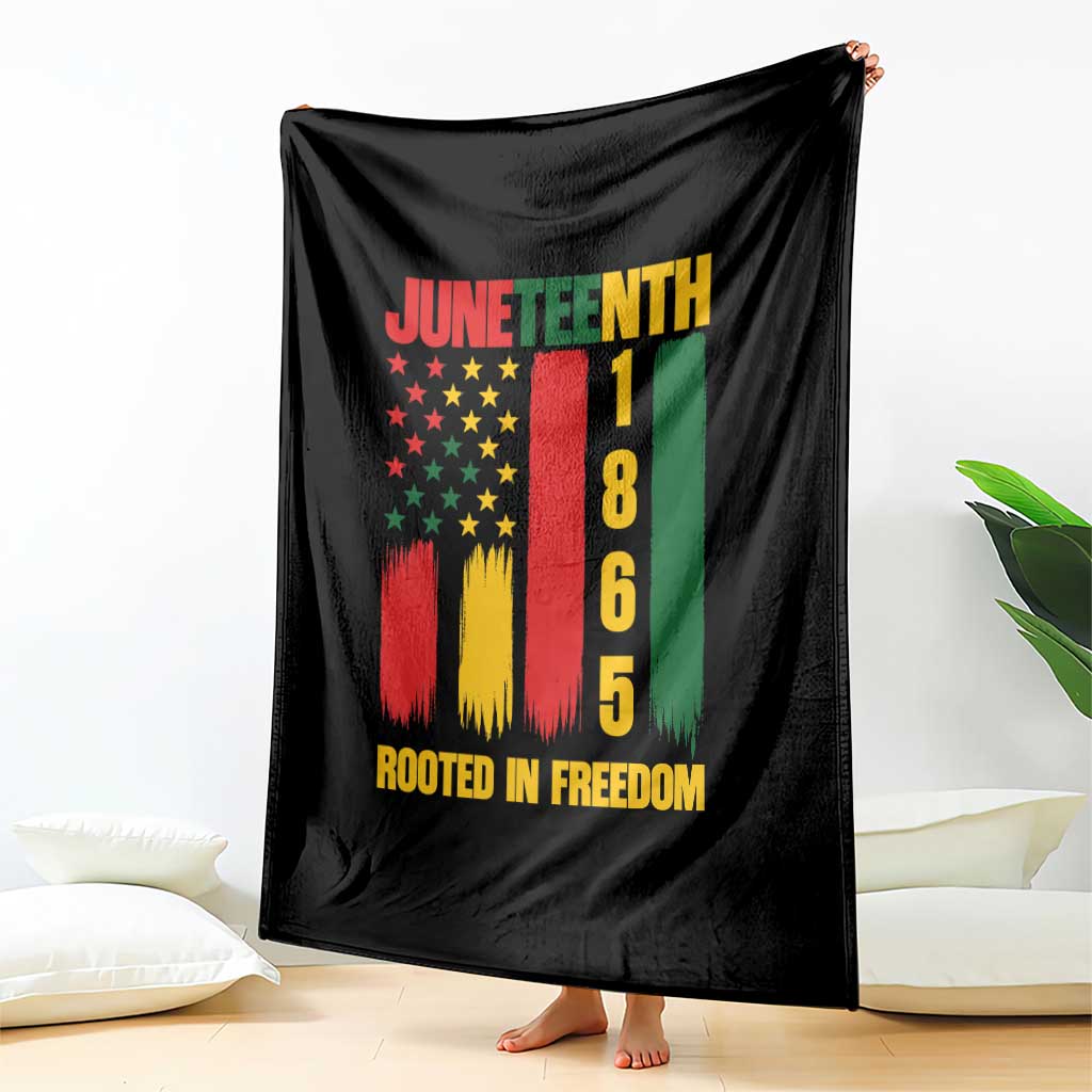 Juneteenth 1865 Freedom Pride Throw Blanket African American Heritage Graphic TS12 Print Your Wear