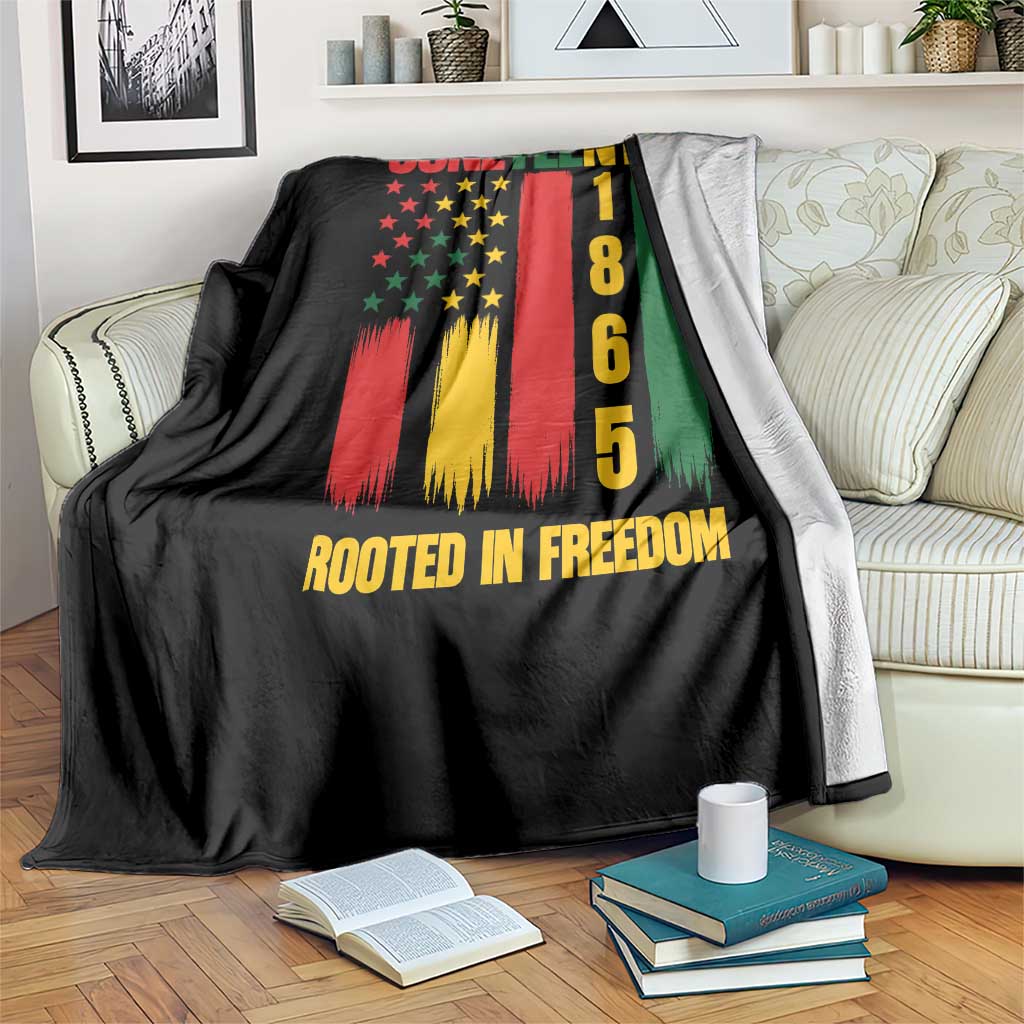 Juneteenth 1865 Freedom Pride Throw Blanket African American Heritage Graphic TS12 Print Your Wear