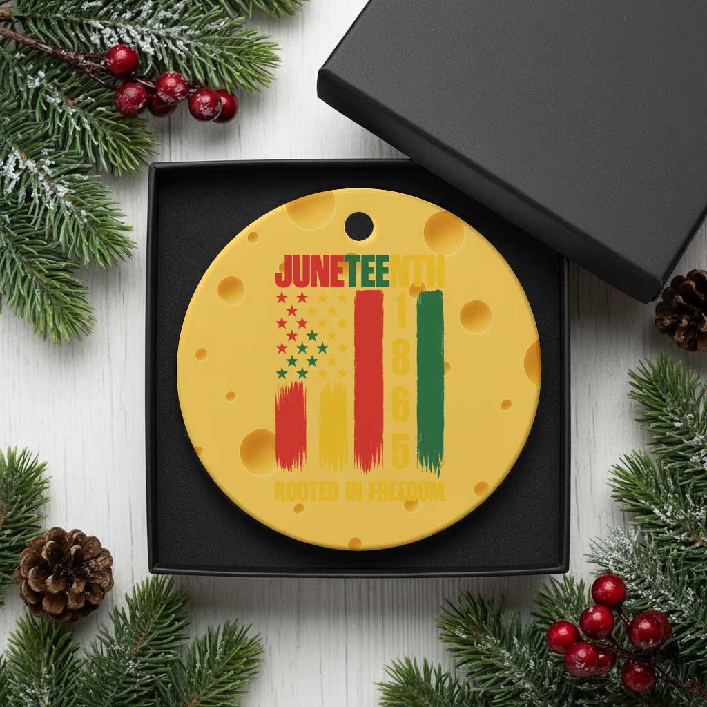 Juneteenth 1865 Freedom Pride Ceramic Ornament African American Heritage Graphic TS12 1pc Yellow Cheese Print Your Wear