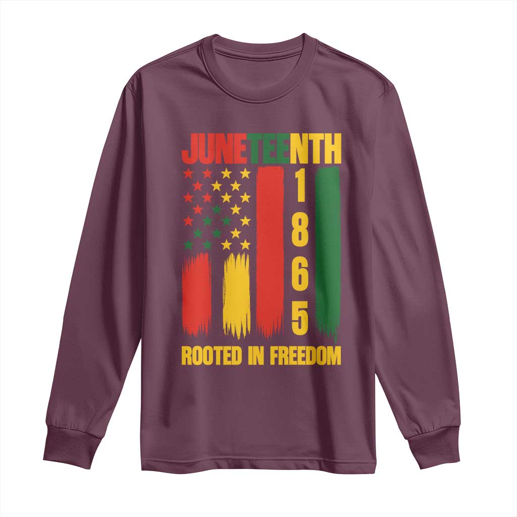 Juneteenth 1865 Freedom Pride Long Sleeve Shirt African American Heritage Graphic TS12 Maroon Print Your Wear