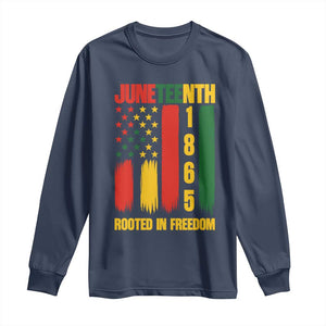 Juneteenth 1865 Freedom Pride Long Sleeve Shirt African American Heritage Graphic TS12 Navy Print Your Wear