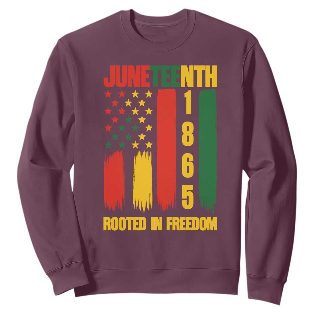 Juneteenth 1865 Freedom Pride Sweatshirt African American Heritage Graphic TS12 Maroon Print Your Wear