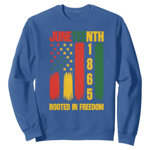 Juneteenth 1865 Freedom Pride Sweatshirt African American Heritage Graphic TS12 Royal Blue Print Your Wear