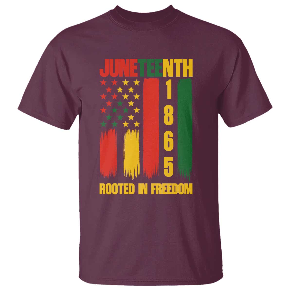 Juneteenth 1865 Freedom Pride T Shirt African American Heritage Graphic TS12 Maroon Print Your Wear