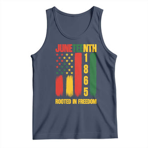 Juneteenth 1865 Freedom Pride Tank Top African American Heritage Graphic TS12 Navy Print Your Wear