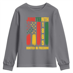 Juneteenth 1865 Freedom Pride Youth Sweatshirt African American Heritage Graphic TS12 Charcoal Print Your Wear
