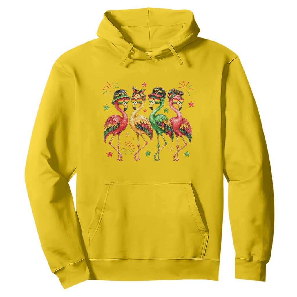 Funny Juneteenth Flamingos Squad Hoodie African American Heritage TS12 Daisy Print Your Wear