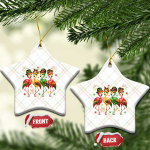 Funny Juneteenth Flamingos Squad Ceramic Ornament African American Heritage TS12 Print Your Wear