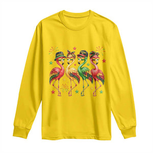 Funny Juneteenth Flamingos Squad Long Sleeve Shirt African American Heritage TS12 Daisy Print Your Wear