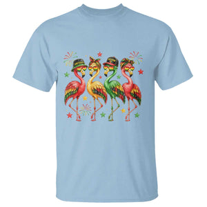 Funny Juneteenth Flamingos Squad T Shirt African American Heritage TS12 Light Blue Print Your Wear
