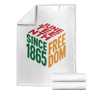Juneteenth 1865 Freedom Throw Blanket African American Pride TS12 White Print Your Wear