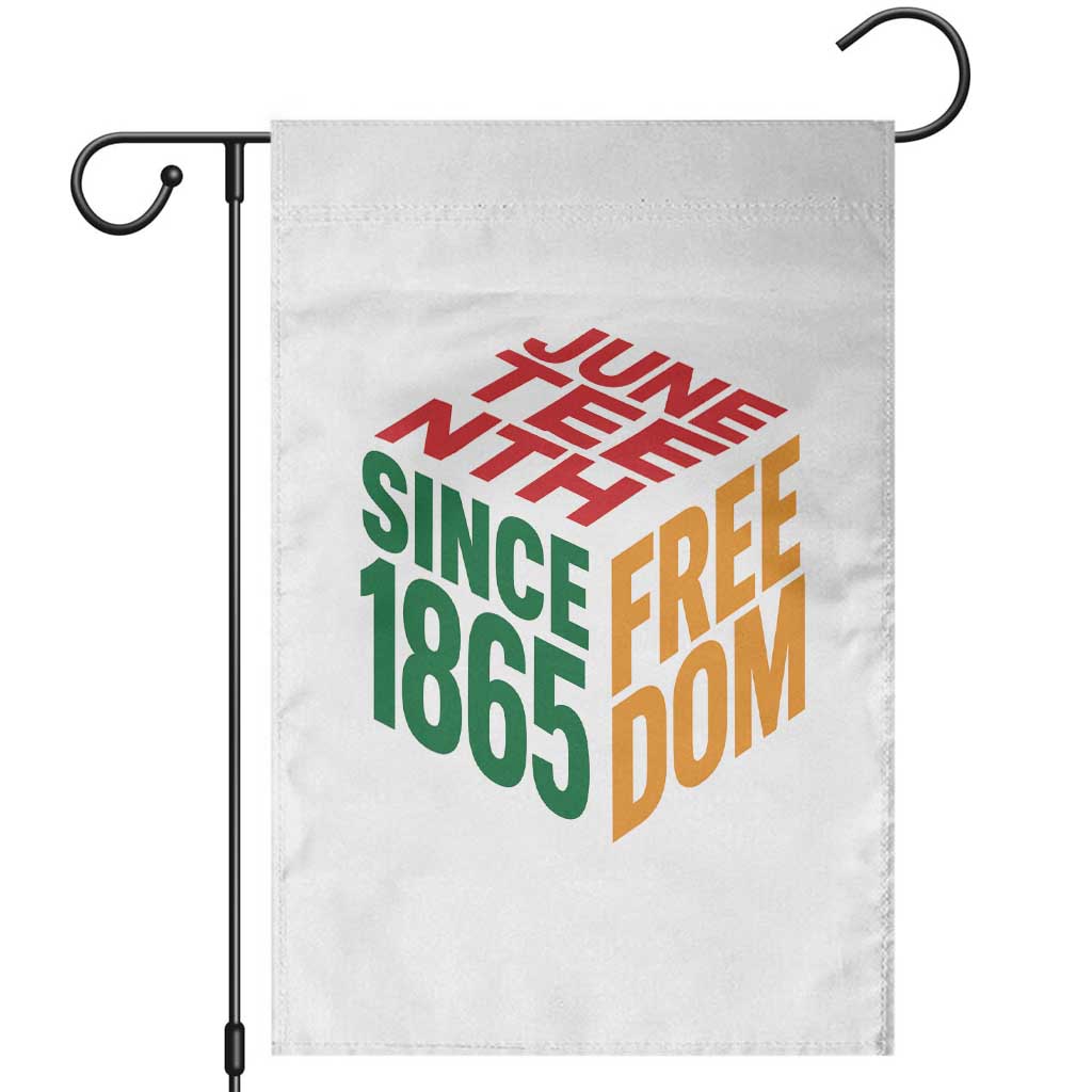 Juneteenth 1865 Freedom Garden Flag African American Pride TS12 White Print Your Wear
