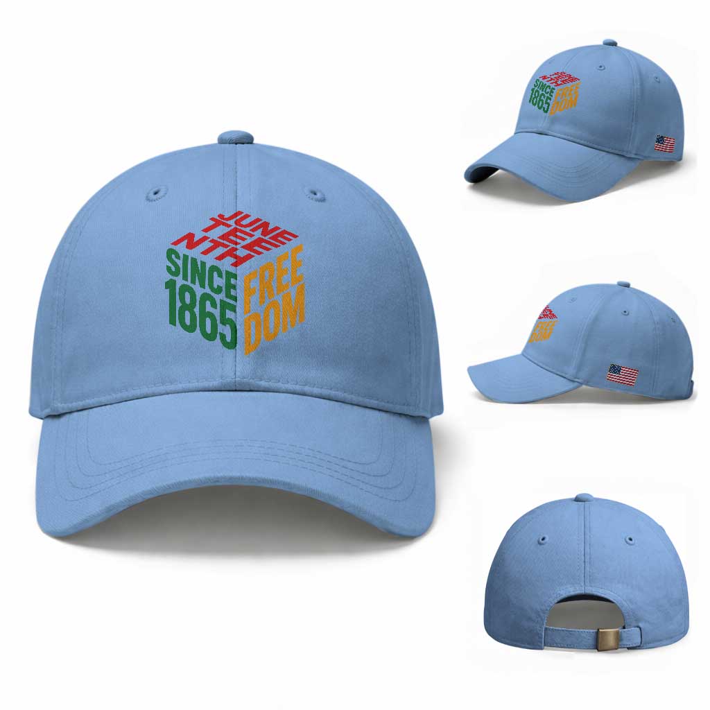 Juneteenth 1865 Freedom Baseball Cap African American Pride TS12 Baseball Cap Universal Fit Light Blue Print Your Wear