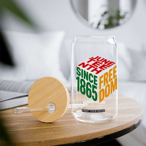 Juneteenth 1865 Freedom Glass Can African American Pride TS12 Print Your Wear