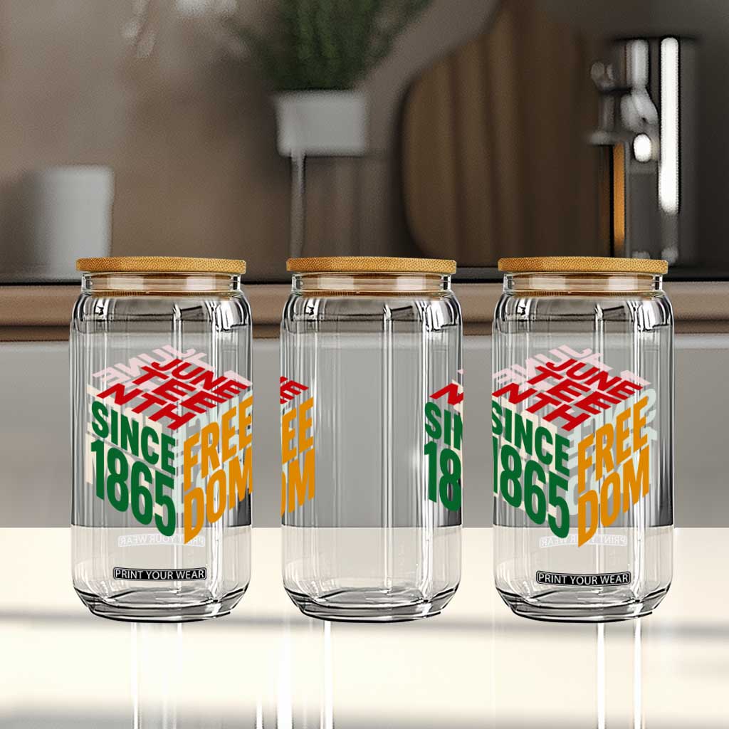 Juneteenth 1865 Freedom Glass Can African American Pride TS12 Print Your Wear