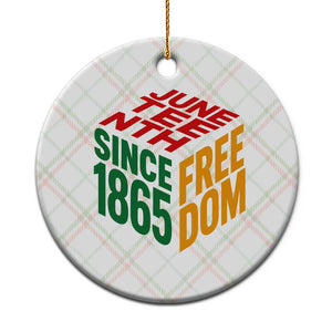 Juneteenth 1865 Freedom Ceramic Ornament African American Pride TS12 1pc Christmas Plaid Print Your Wear