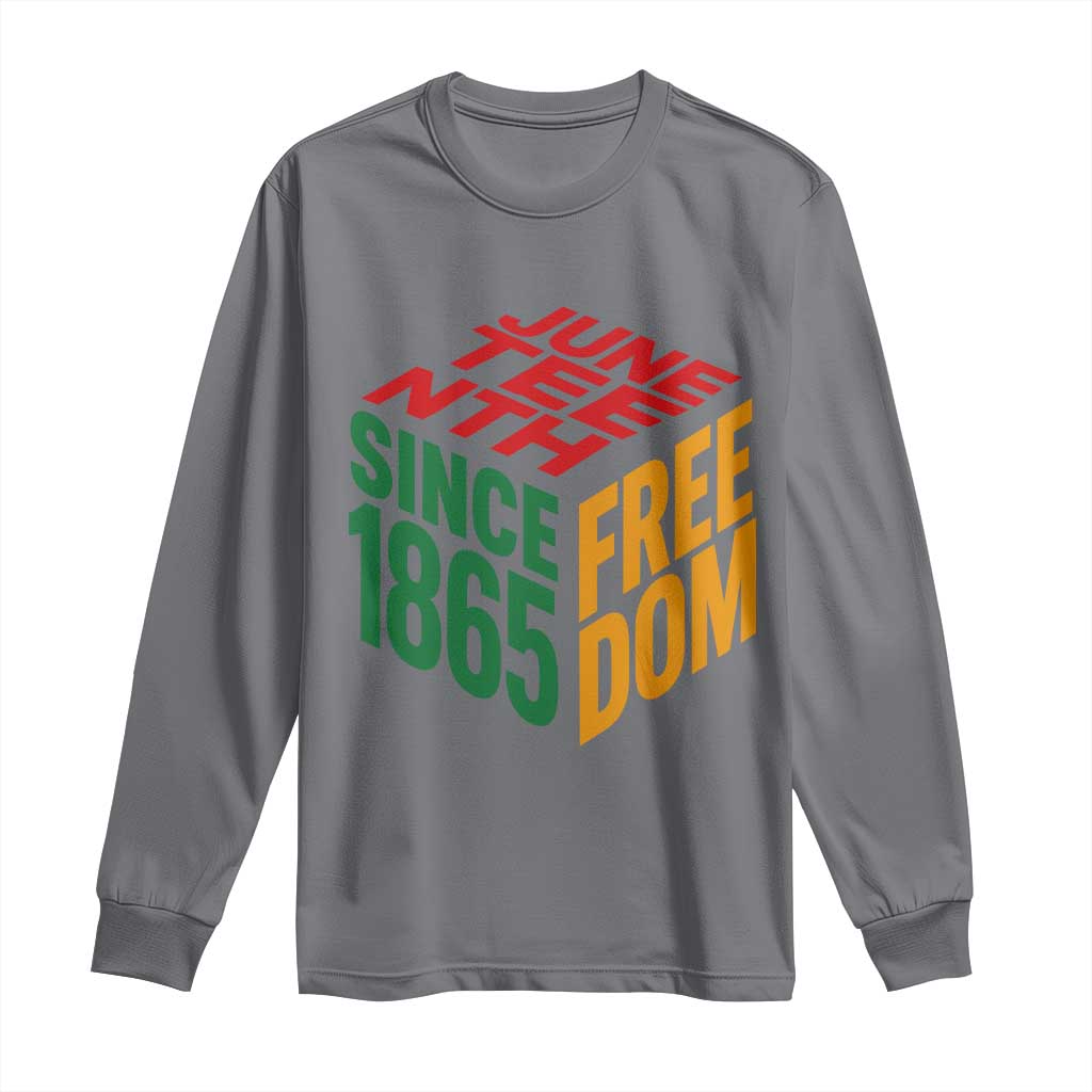 Juneteenth 1865 Freedom Long Sleeve Shirt African American Pride TS12 Charcoal Print Your Wear
