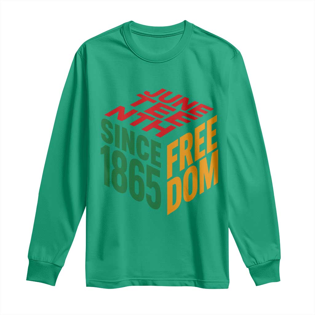 Juneteenth 1865 Freedom Long Sleeve Shirt African American Pride TS12 Irish Green Print Your Wear